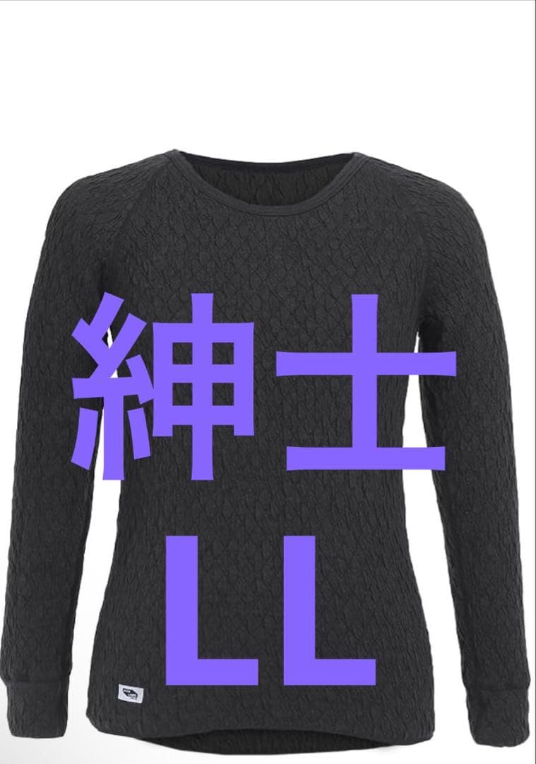 【新品未使用】ひだまり肌着 エベレスト 丸首インナー ブラック サイズLL