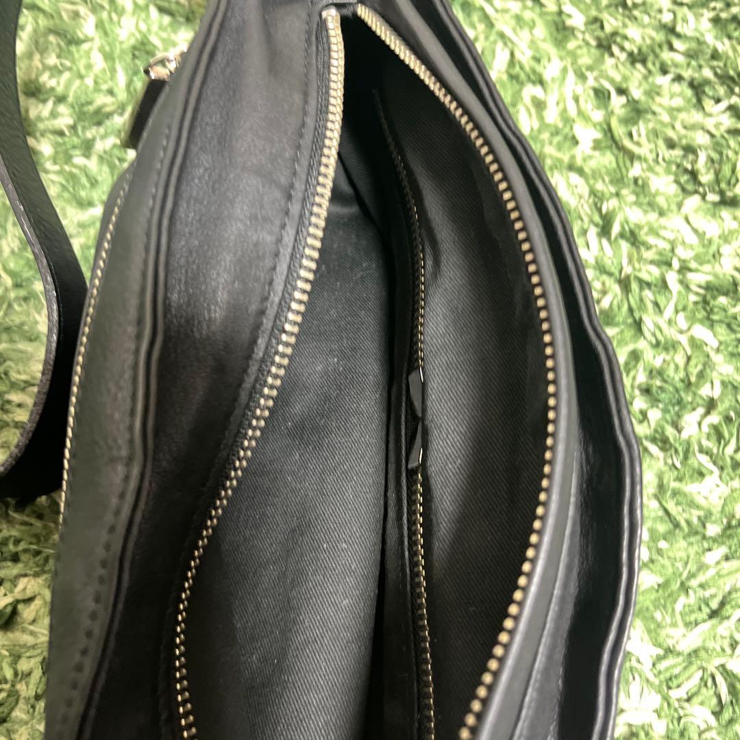 M.U.L. キャンディバッグ　レザー　ブラック　ソフトダメージオイルレザー