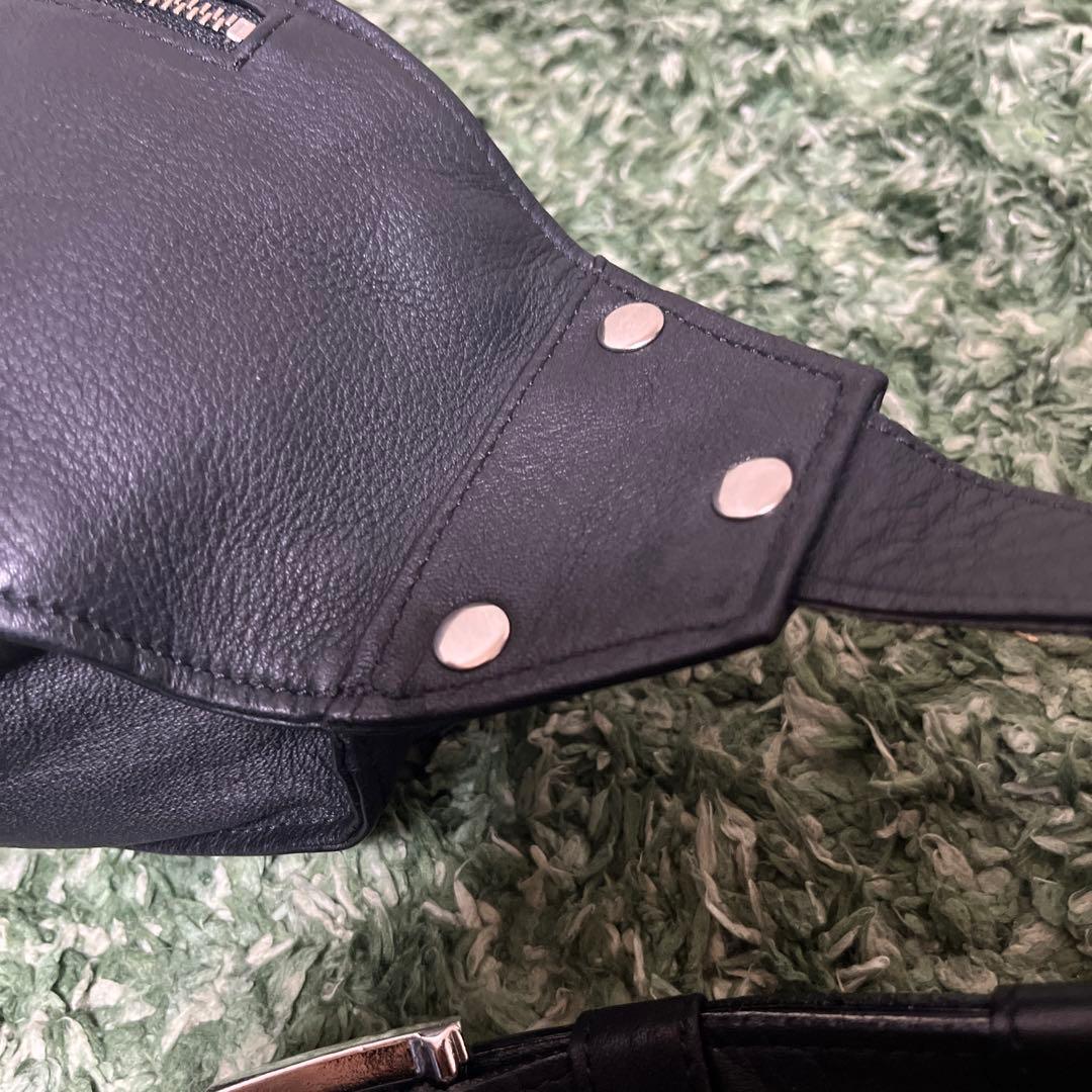 M.U.L. キャンディバッグ　レザー　ブラック　ソフトダメージオイルレザー