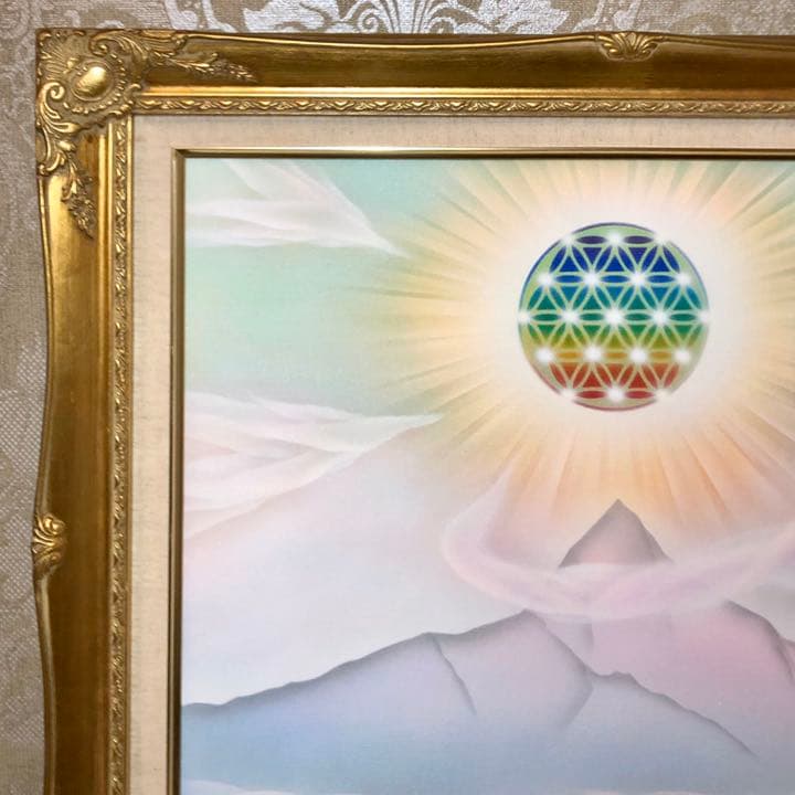 新春SALE☆エナジーアートエベレスト曼荼羅フラワーオブライフ F10号