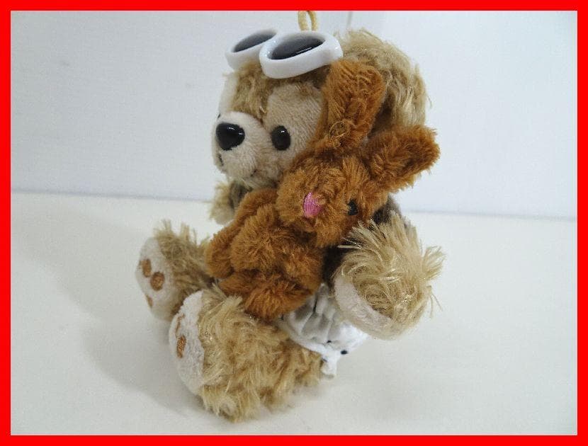 くま　ぬいぐるみストラップ　うさちゃんだっこ　サングラス　中古 Mイ-208