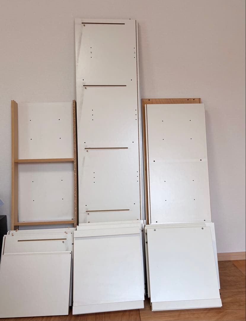 Morris　ホワイトスライド式本棚 12個収納