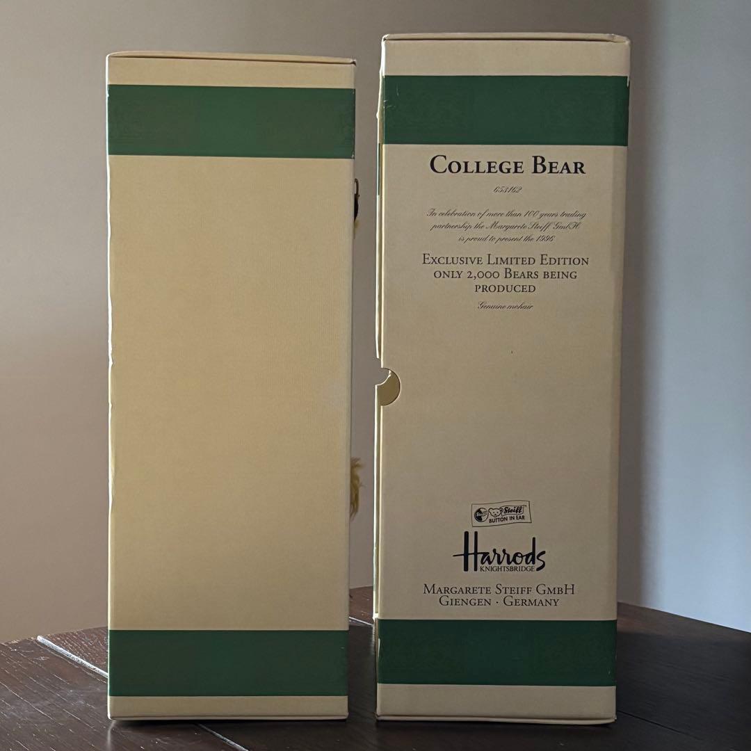 Steiffシュタイフ 英国ハロッズ限定カレッジベア1996 テディベア