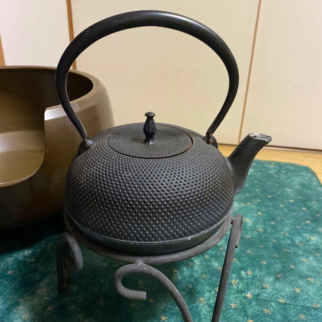 銅火鉢＆五徳＆鉄瓶