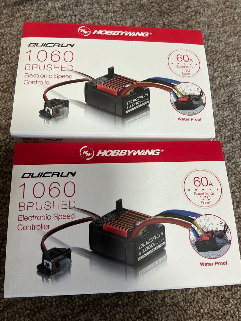 HOBBYWING QuicRun 1060 ブラシ付きESC 60A 2個