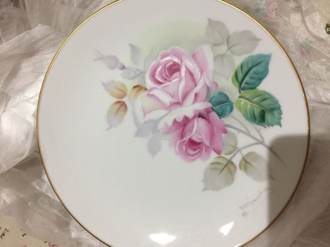 オールドノリタケローズプレートアンティーク