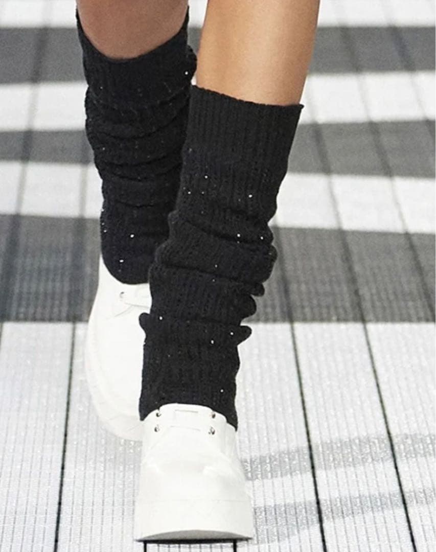 CHANEL シャネル　24C ゲートル　レッグウォーマー　ブラック　レア