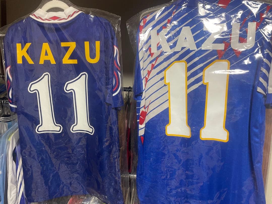 日本代表ユニフォーム　炎ドーハセット　カズ