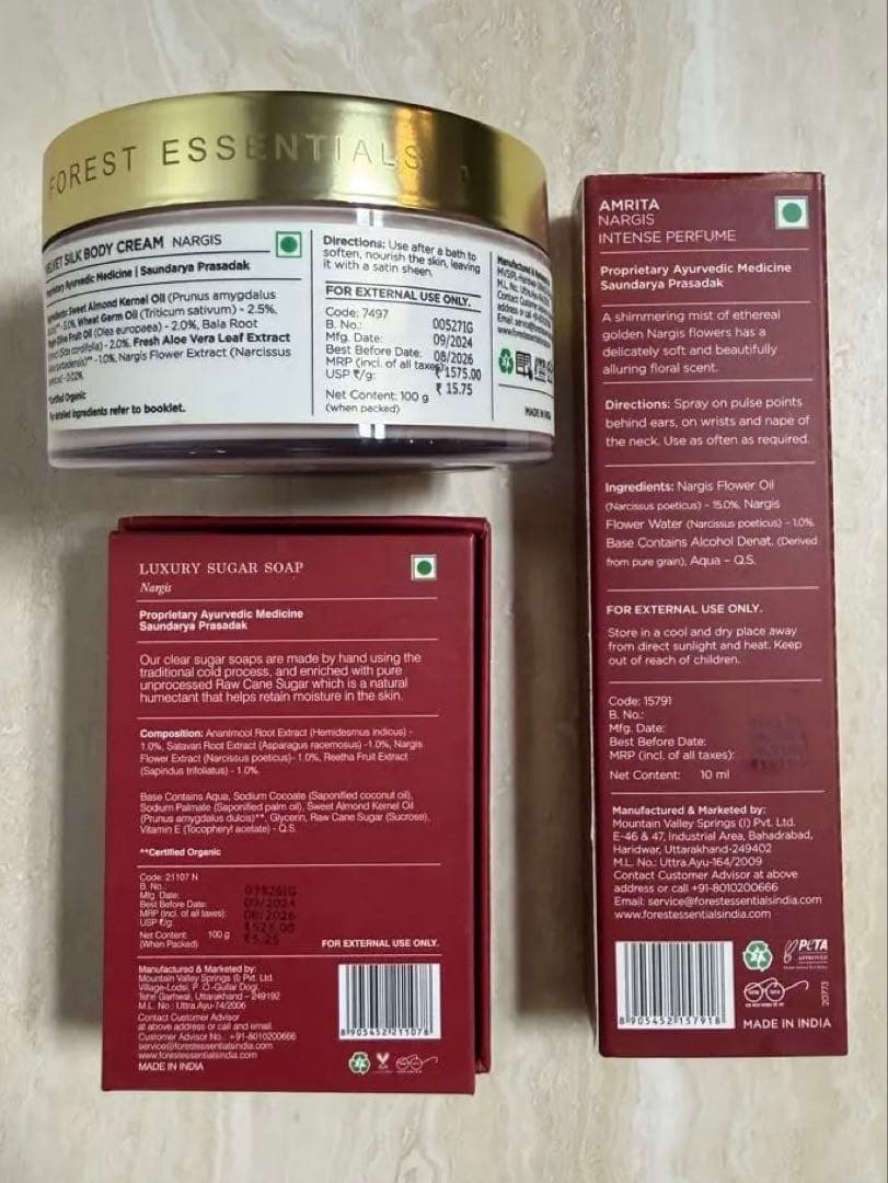 フォレストエッセンシャル forest essentials ５点セット