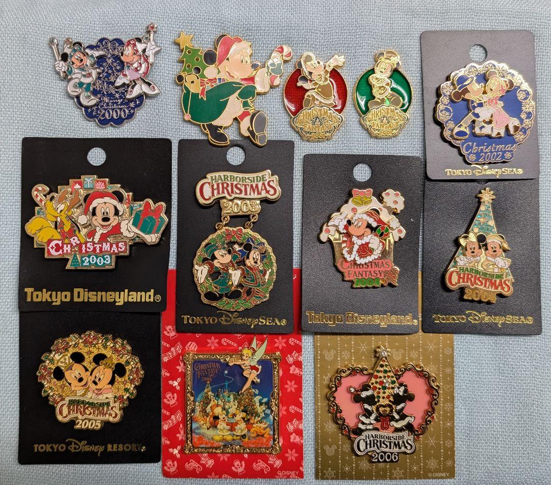 WDW TDL TDS クリスマスピンバッチ