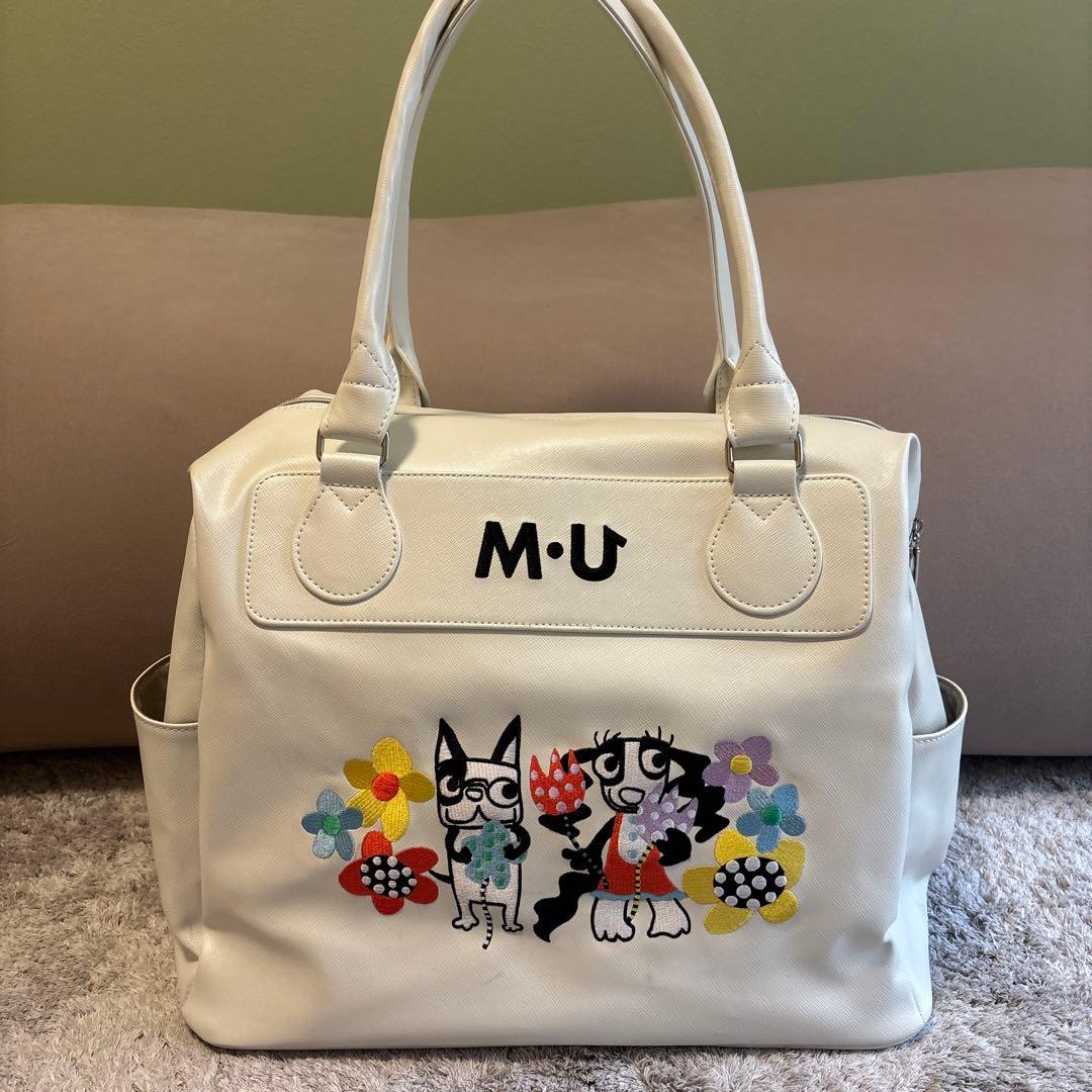 M・U キャラクター刺繍 バッグ 中型