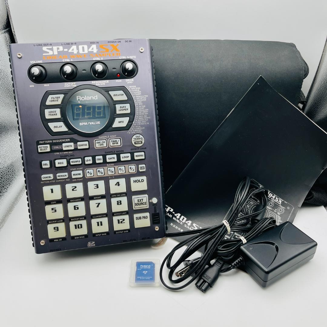 Roland SP-404SX SDカード 専用ケース 電源アダプター付属