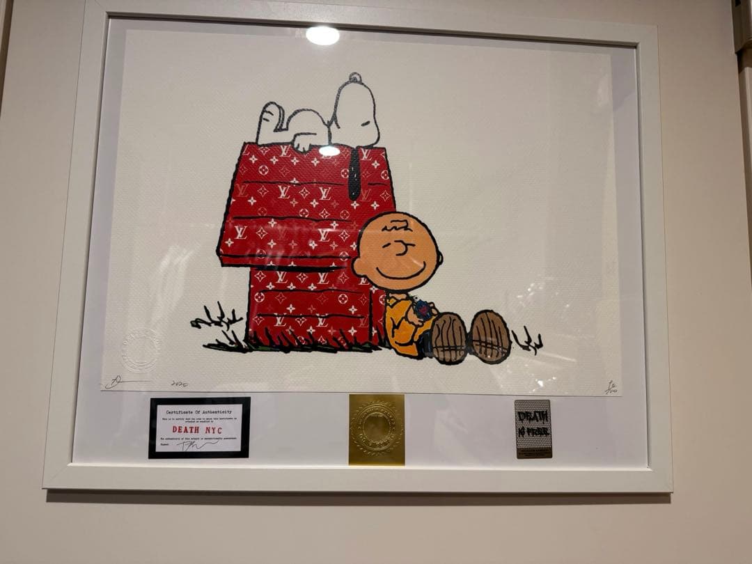 DEATH NYC 世界100枚限定　現代アート　スヌーピー　ヴィトン