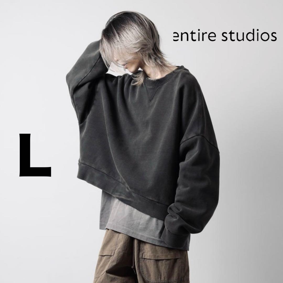 BOX CREW / WASHED BLACK L 【男女兼用】