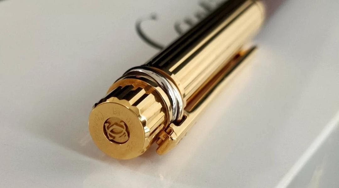 ヴィンテージ Cartier カルティエ トリニティ 万年筆 ボルドー 18K