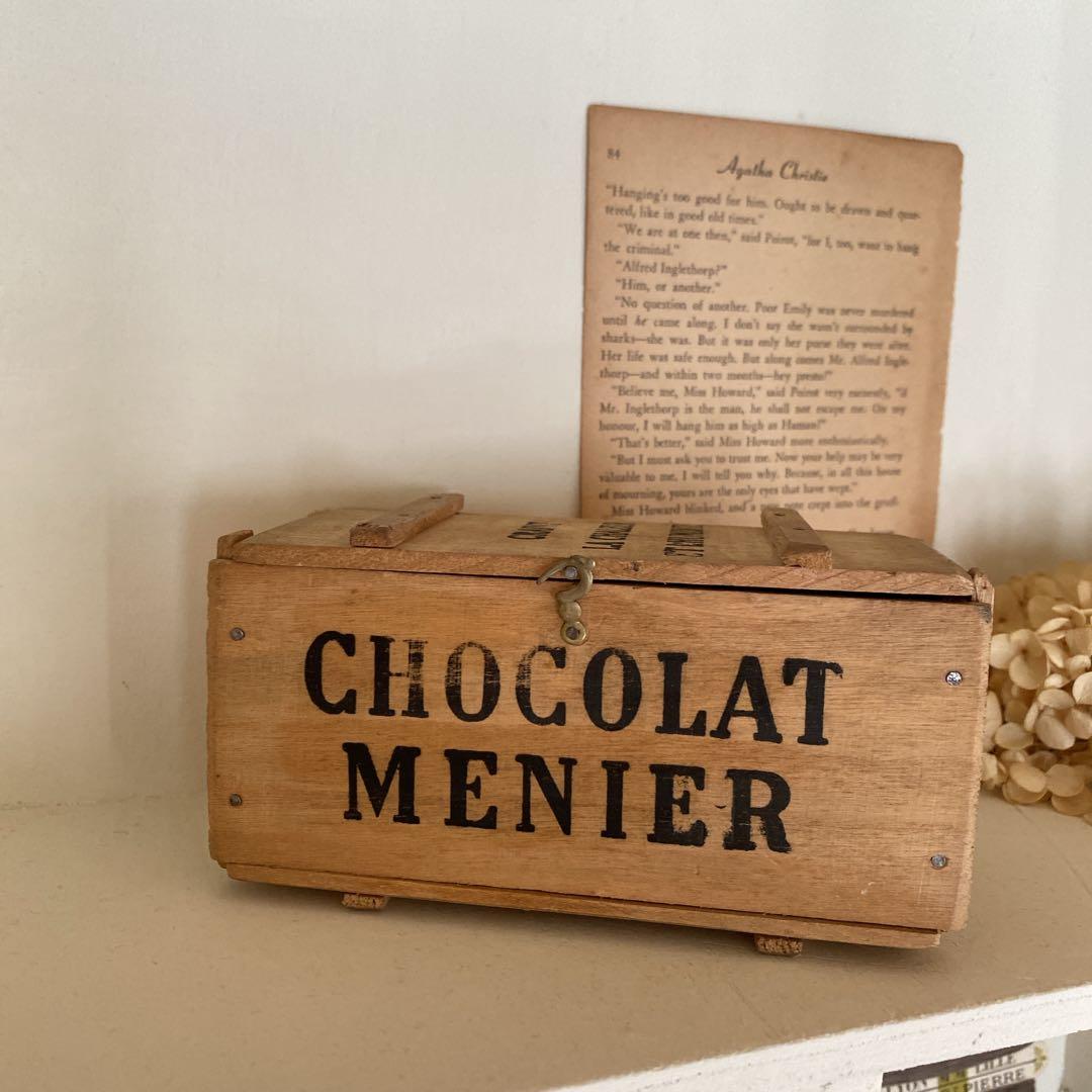 ショコラムニエ　ドール雑貨　木箱　フランスアンティーク