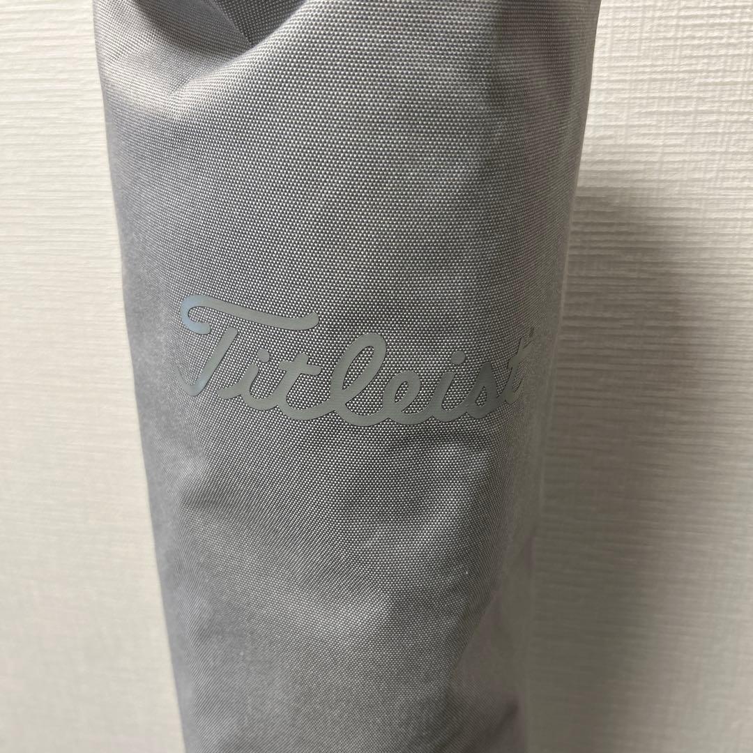 美品 未使用 タイトリスト 細身 キャディバッグ グレー フード付き直立型