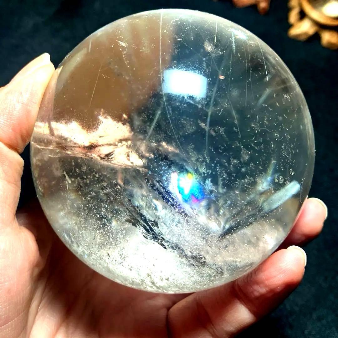 超特大　83mm ゴールドルチルクォーツ　金針水晶　パワーストーン