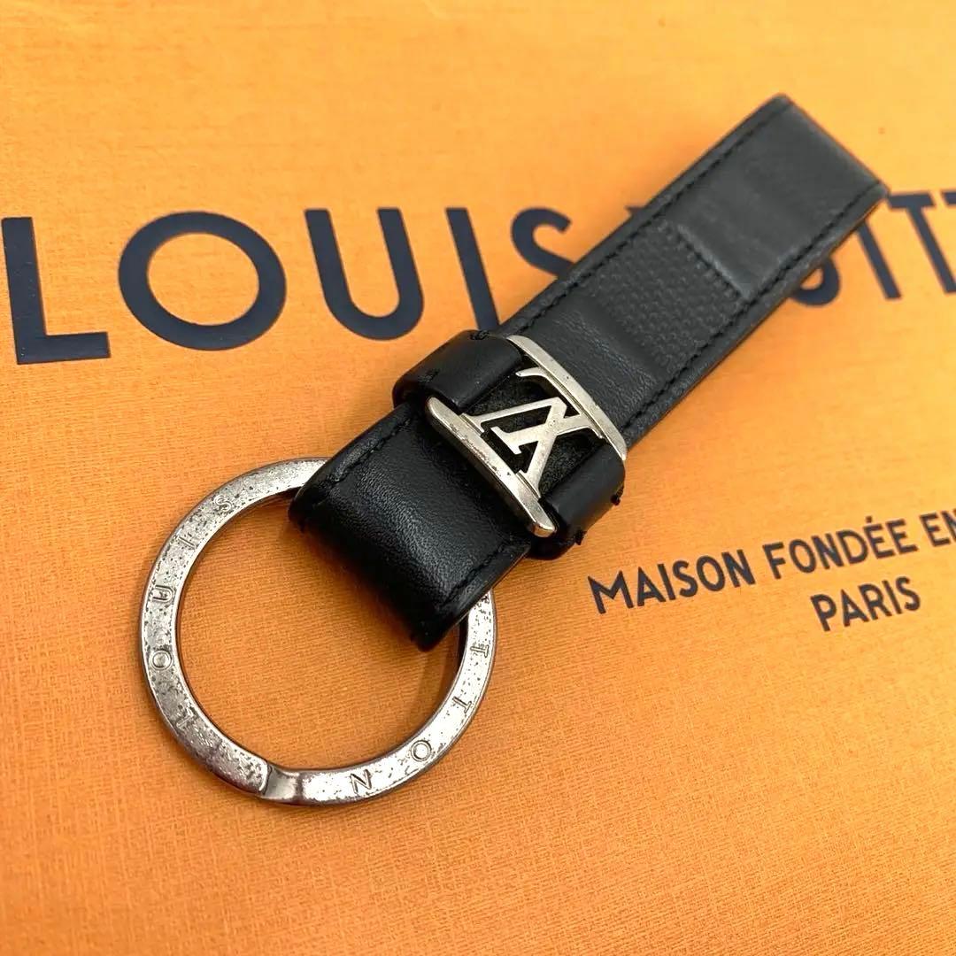 希少✨ルイヴィトン キーリング キーホルダー ダミエ LVロゴ ドラゴンヌ 黒