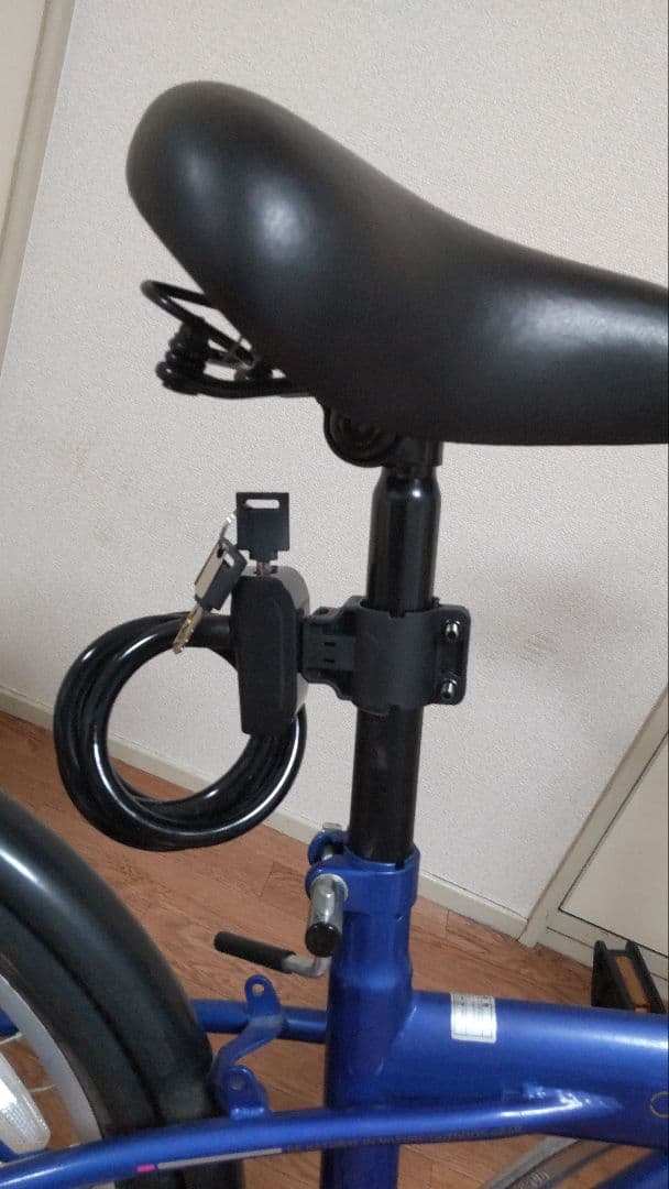 CAPTAIN STAG 折り畳み自転車 青色 前バスケット付 引取限定 愛知県