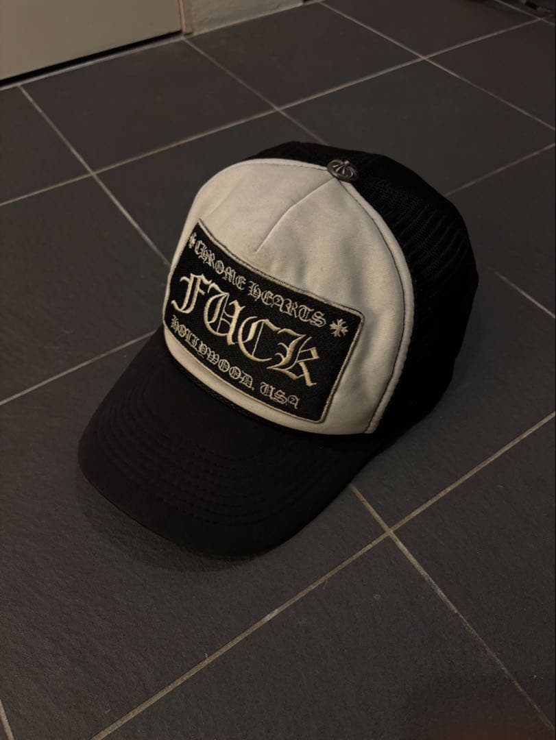 リ*ン様 国内正規品CHROME HEARTS メッシュキャップ ブラック/ホワ