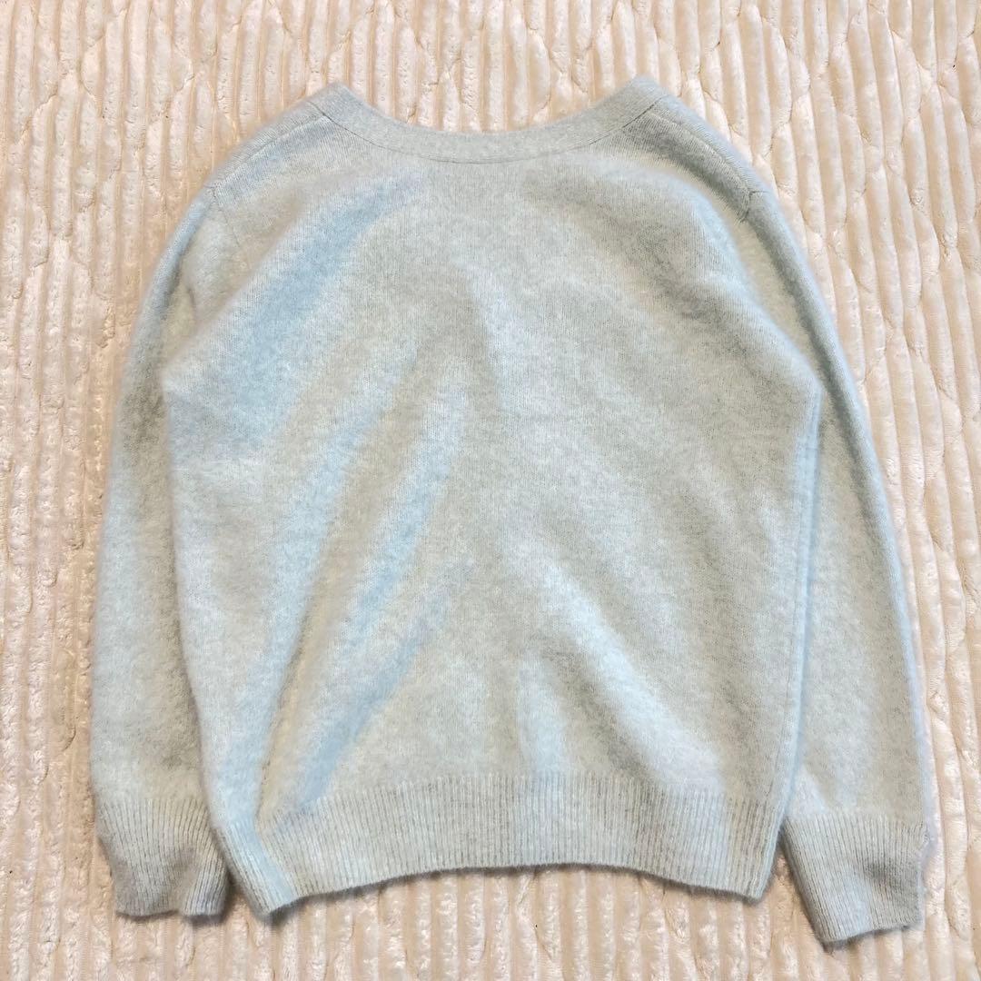 【SHENERY】美品 ファーカシミヤ3WAYニットカーディガン ミント