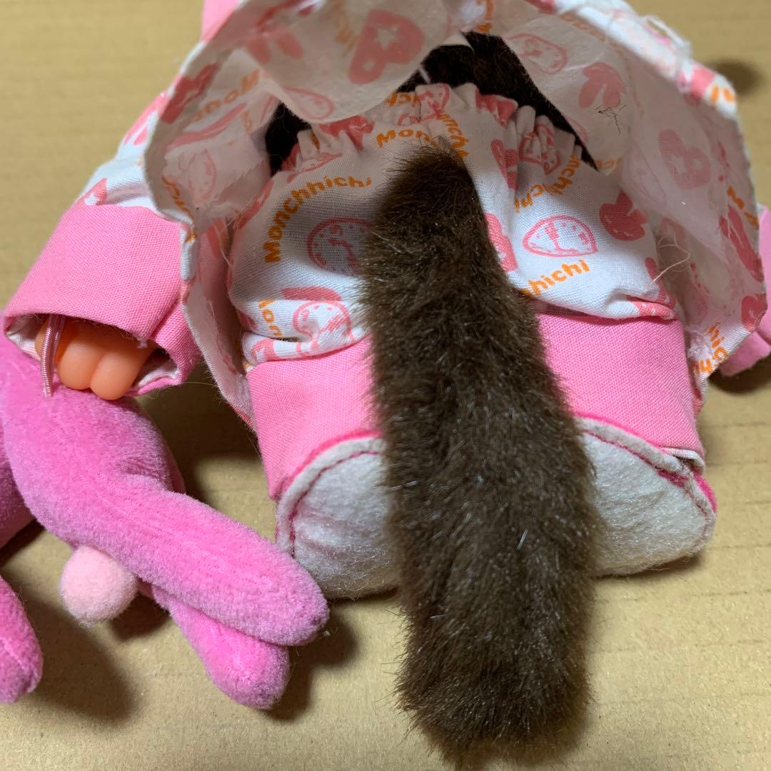【希少】モンチッチ　女の子　パジャマ　うさちゃんぬいぐるみ　ピンク