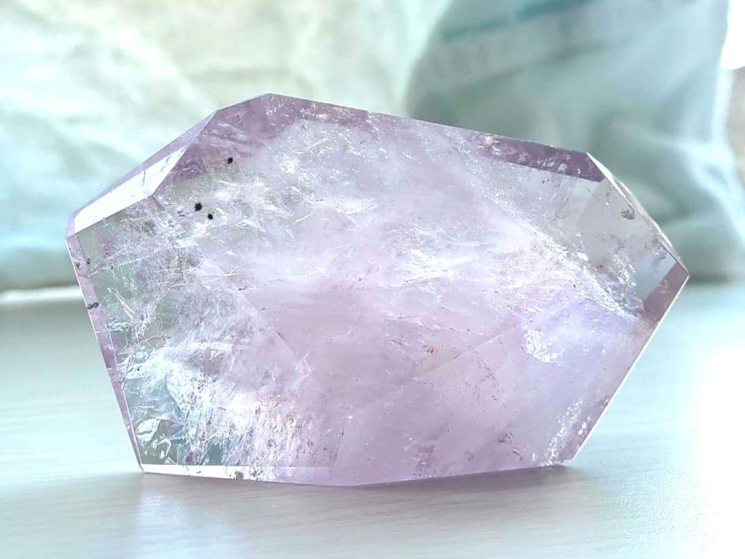 稀少◆ロマネサイトインアメジスト◆天然石置物　紫水晶　ディスプレイ　コレクション