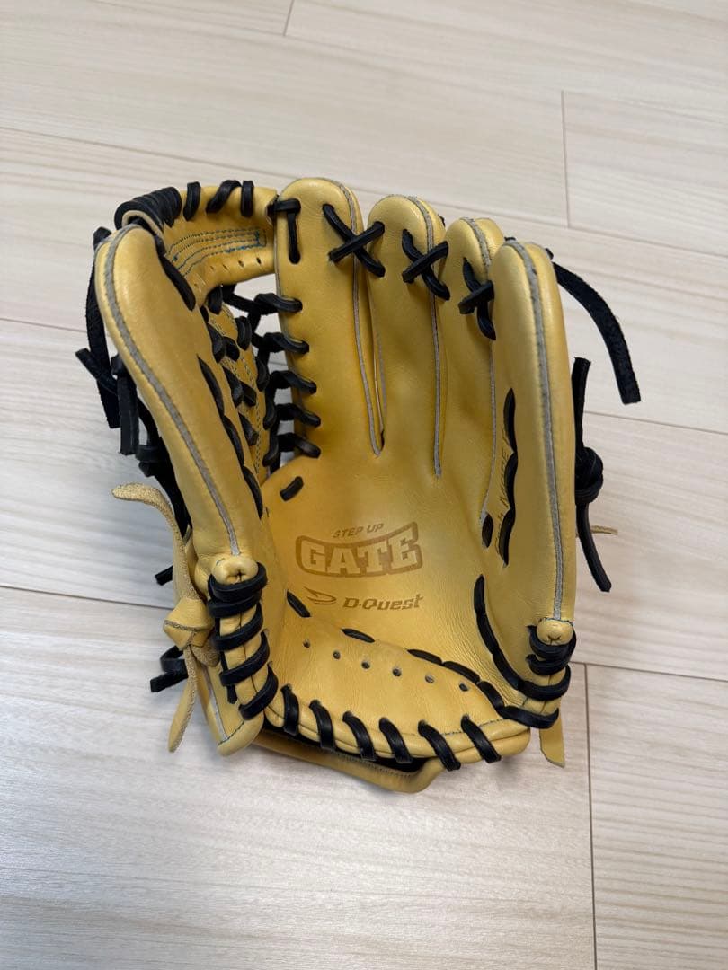 GATE D-Quest 野球グローブ イエロー 少年軟式用