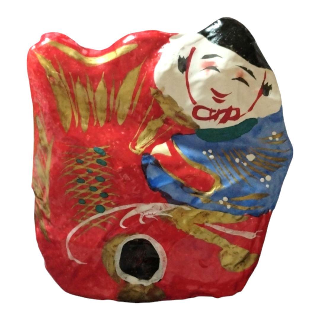 人間国宝 宮内フサ作 サイン入り 鯛持ち戎 張子人形　99歳　希少作品　　a23