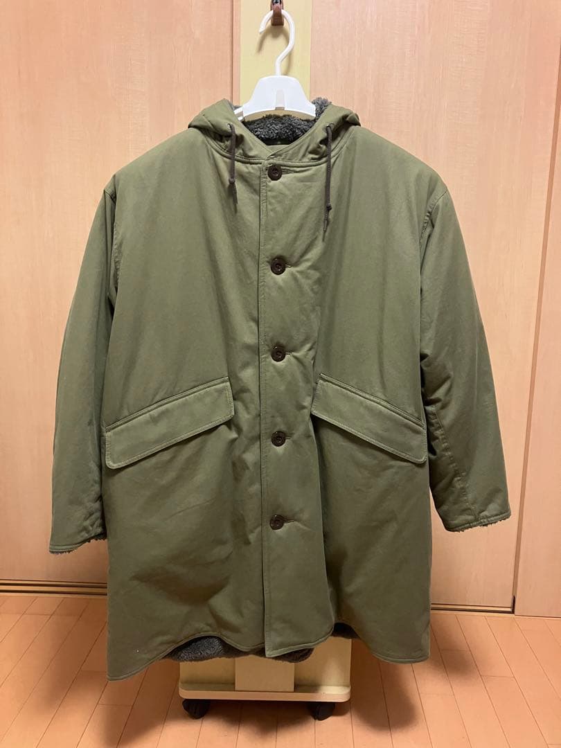 アーミーツイル　オリーブ色 リバーシブルモッズコート