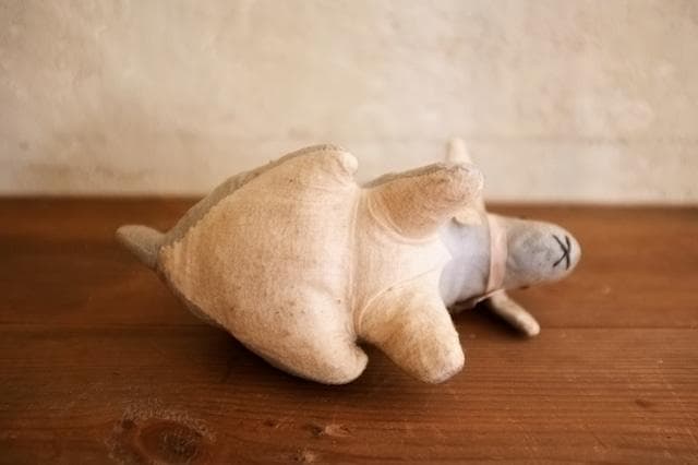 フランス 青いうさぎさんと薔薇色のリボンa ドール テディベア アンティーク