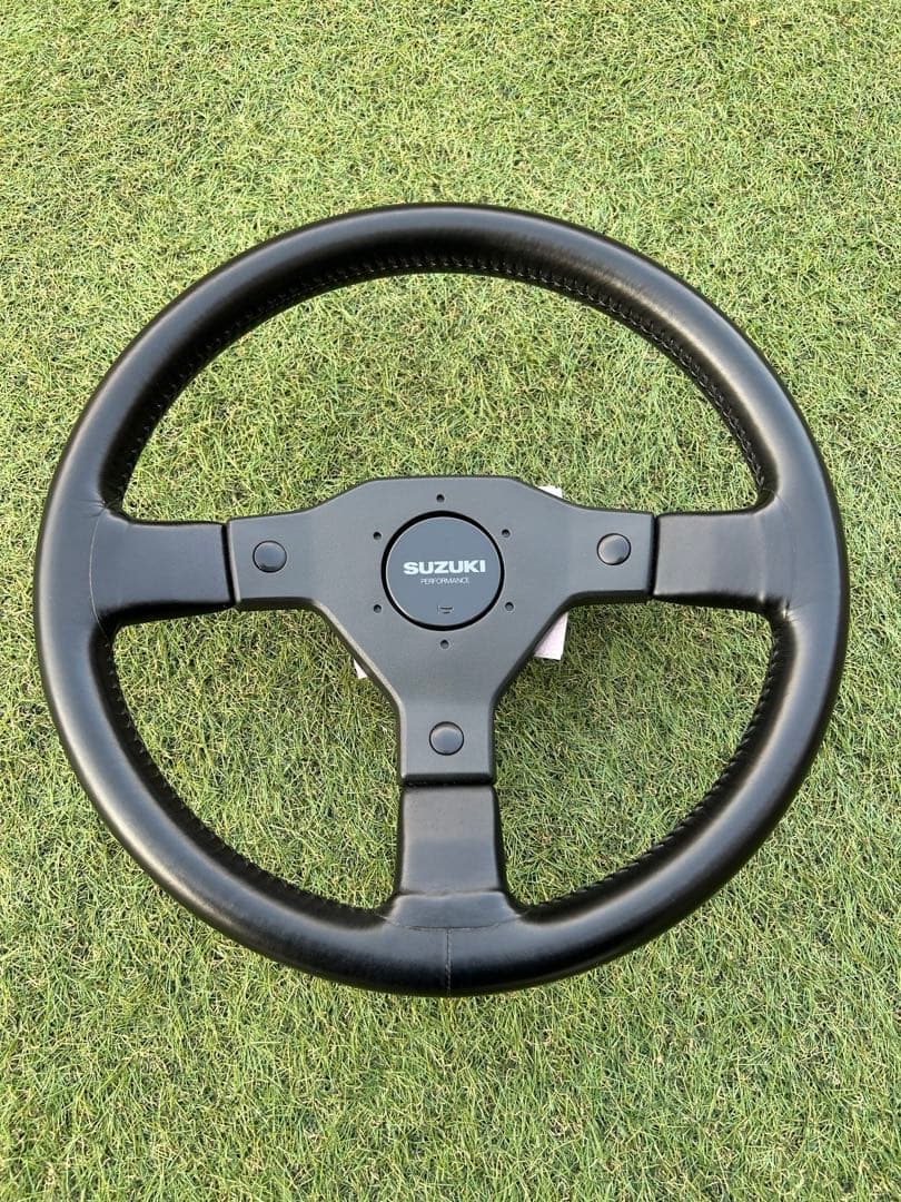 さ*き様 最終値下げ美品【当時物】ハンドル　旧車　車用品　ハンドル　レトロ　ブラ