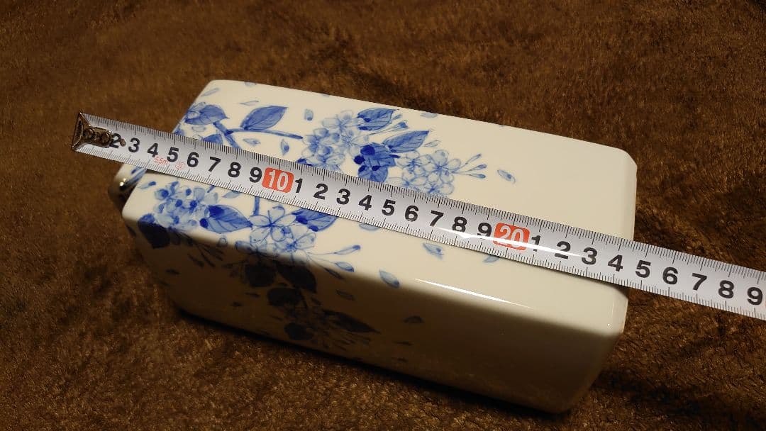 李朝　古染付　染付　古伊万里　伊万里　小壺　角壺　桜　１客