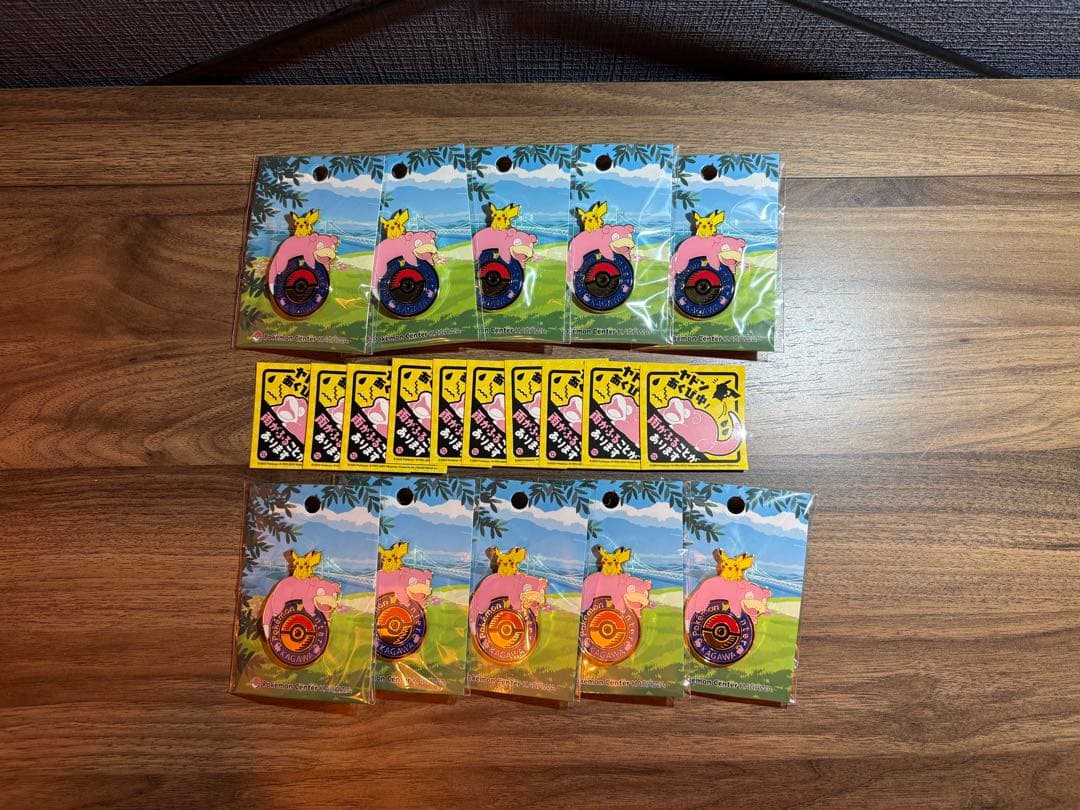 ポケモンセンターカガワ 限定 ロゴピンズ ヤドン ピカチュウ 10個　ステッカー