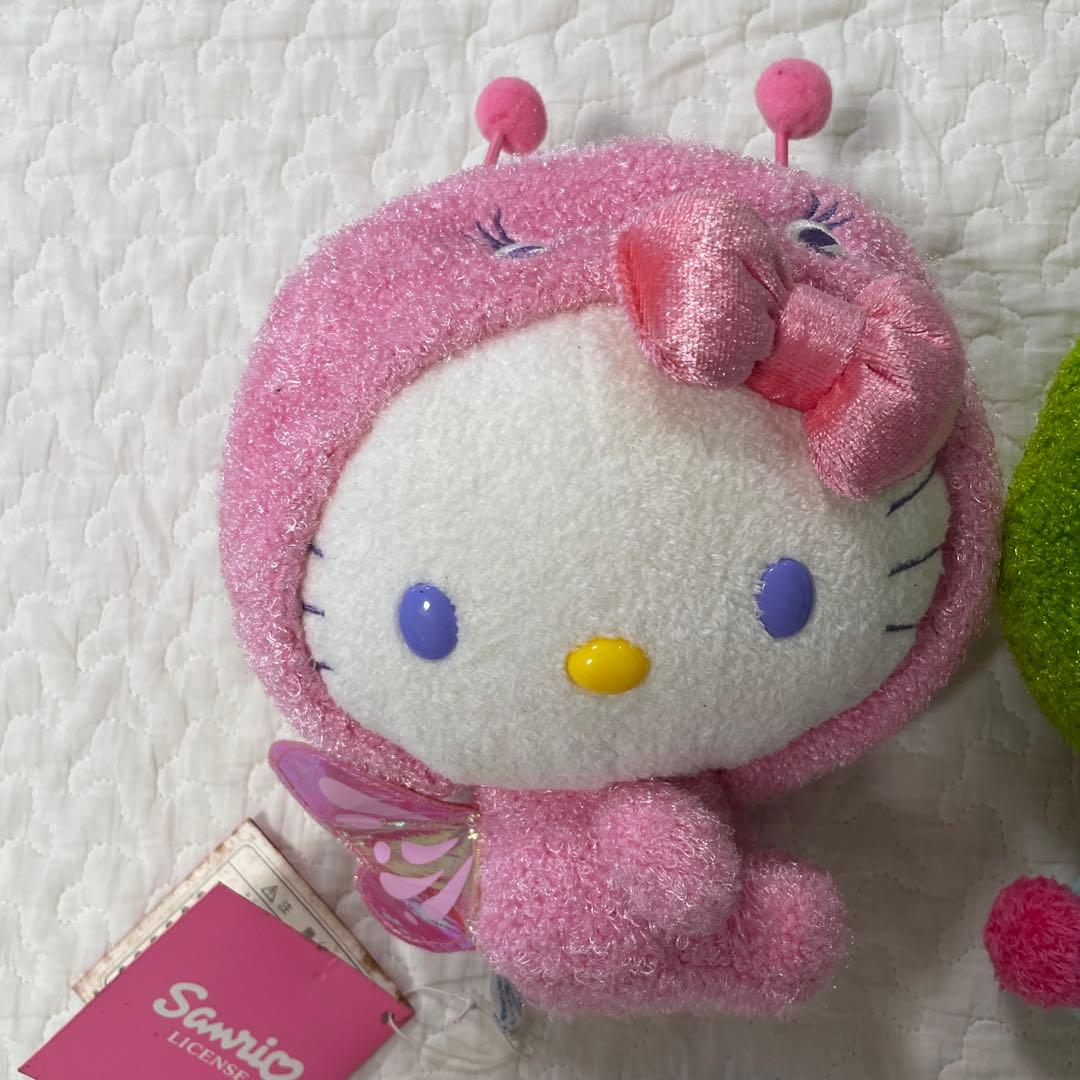 ハローキティ カラフルバグ ぬいぐるみS ちょうちょ新品 平成レトロ