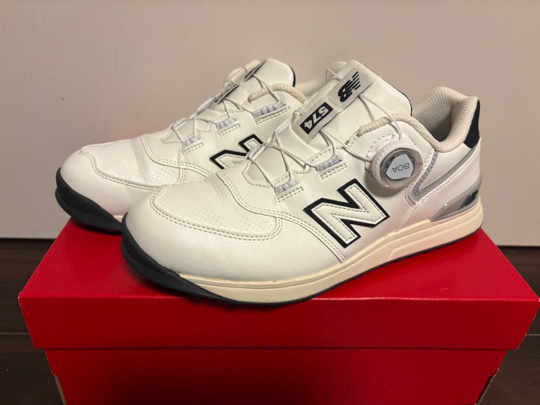 New Balance WL574 ゴルフシューズ ホワイト⭐︎24㎝
