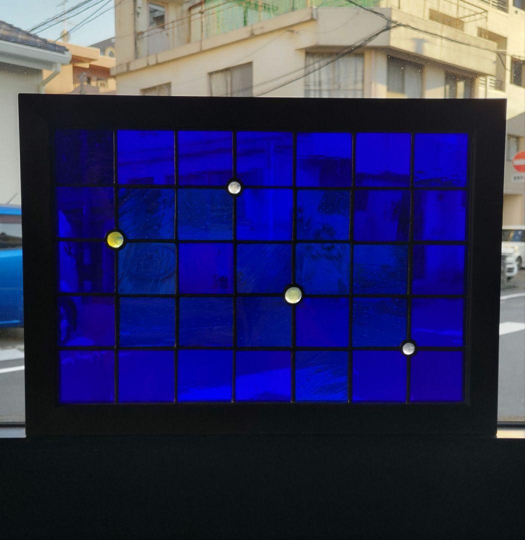 ステンドグラスパネル「宙・そら」アンティーク