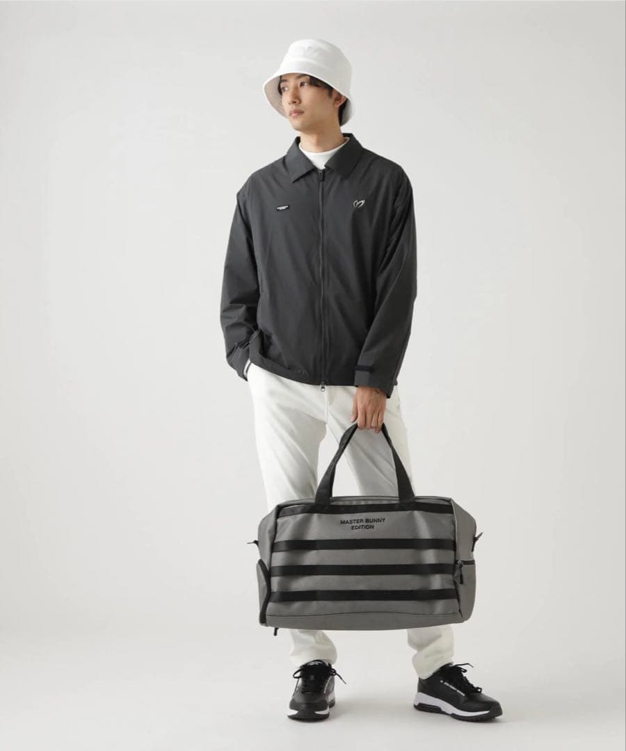 マスターバニー　テープ使いボストンバッグ(ガンメタ)