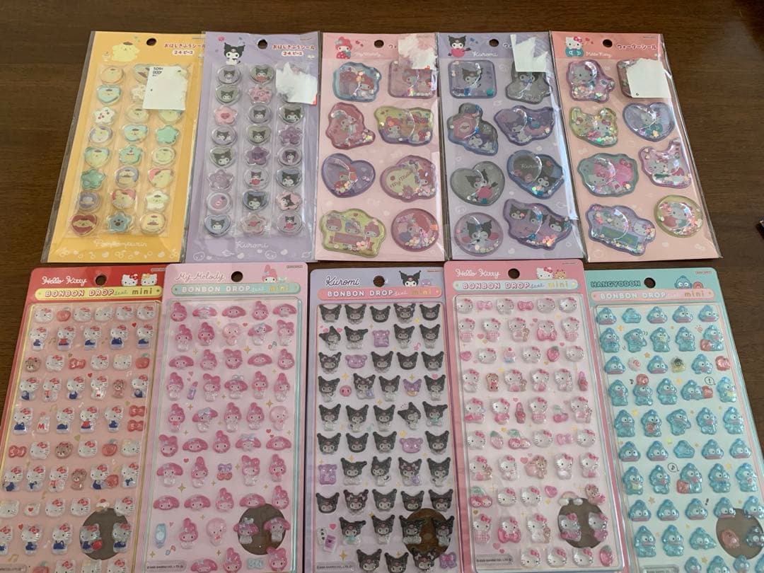 【正規品】ボンボンドロップシールミニ　おはじきふうシール　ウォーター　まとめ売り