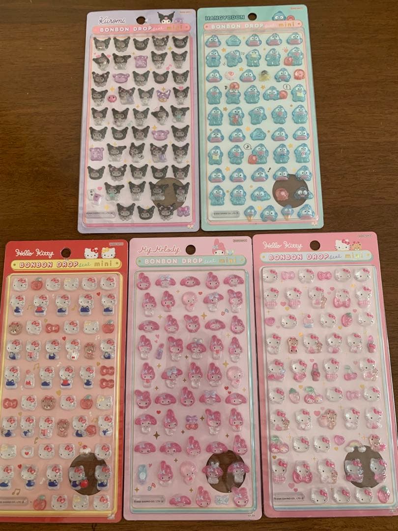 【正規品】ボンボンドロップシールミニ　おはじきふうシール　ウォーター　まとめ売り