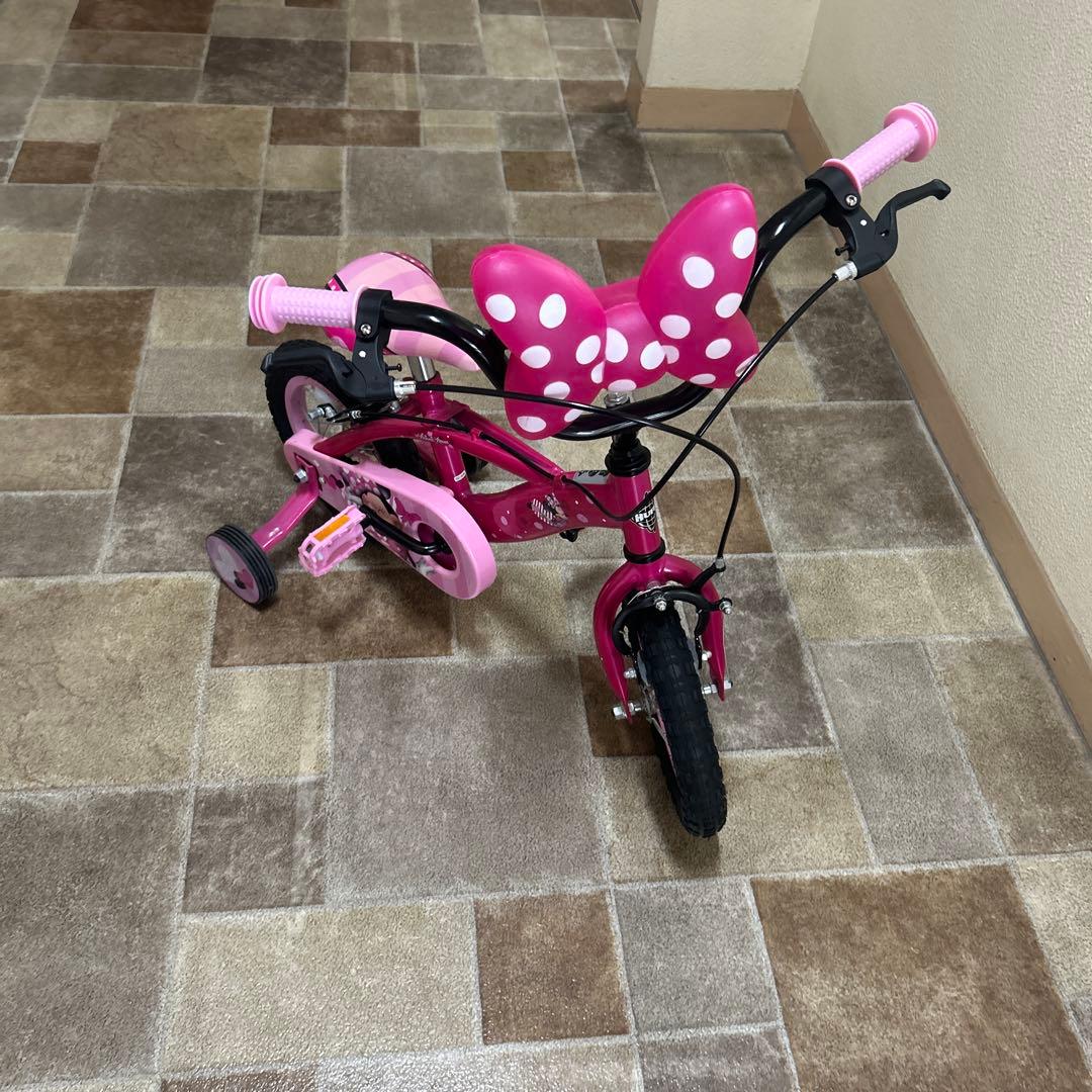 ミニーちゃん　幼児用ピンク自転車 水玉模様　日本非売品！