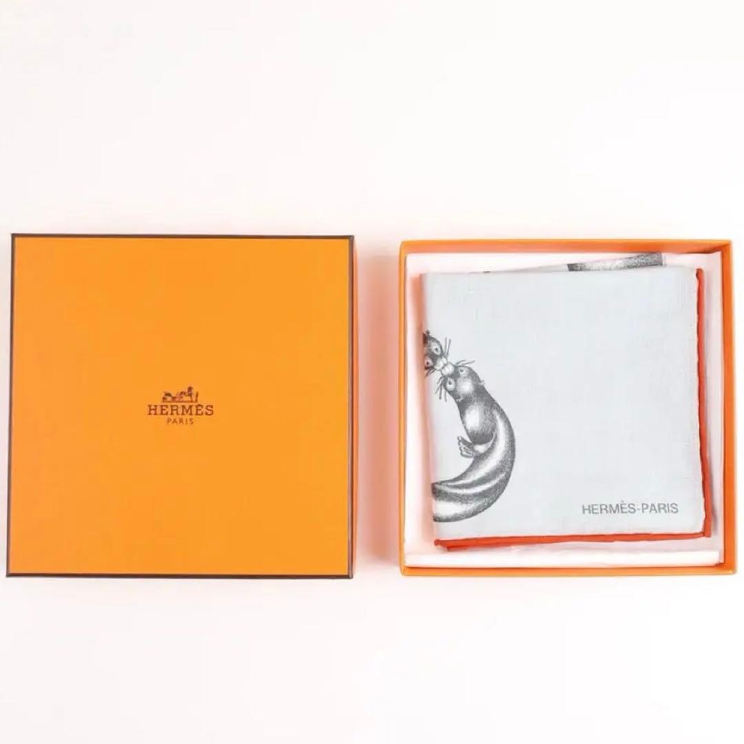【いまだけ限定価格‼︎】エルメス スカーフ カレ45 動物モチーフ COTTON