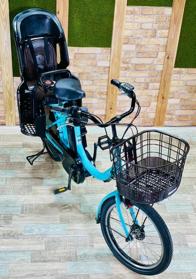 激レアブルー系 ヤマハ バビー 子供乗せ電動アシスト自転車 H1696