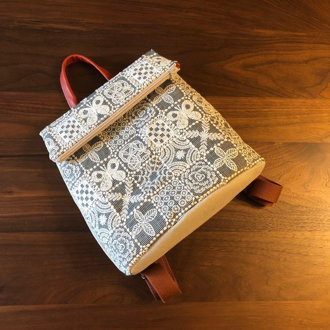 ハンドメイドミニリュック ミナペルホネン forest tile