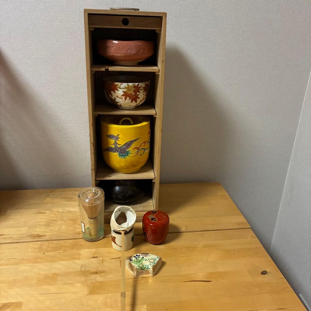 あー 　桐短冊箱茶道具一式セット❣️