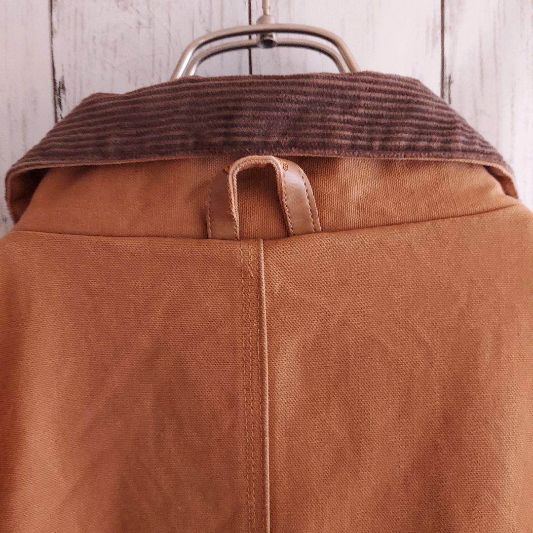 【BERNE】希少 ベルン 企業刺繍 ダック地 オーバーオール 2XL 茶