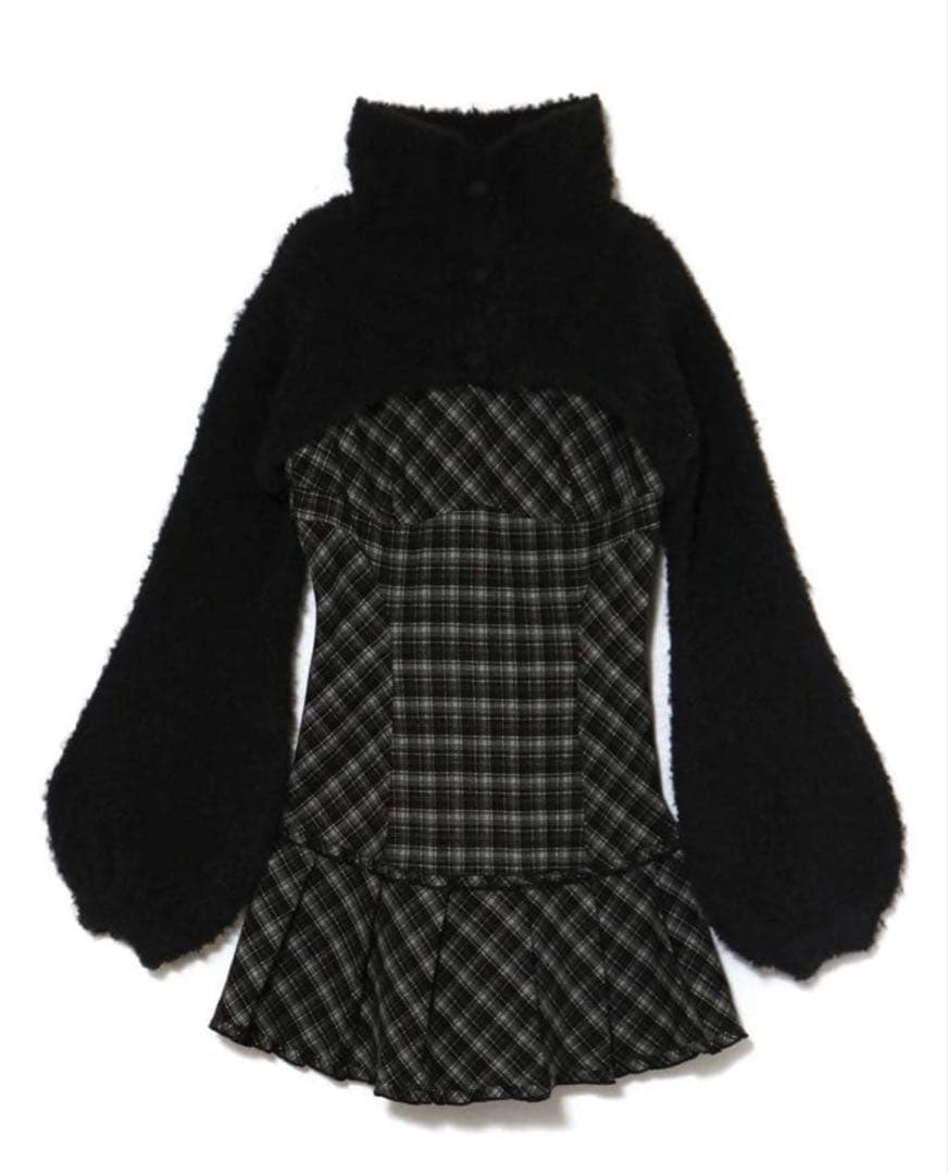 ワンピース Lulu check set mini dress and mary