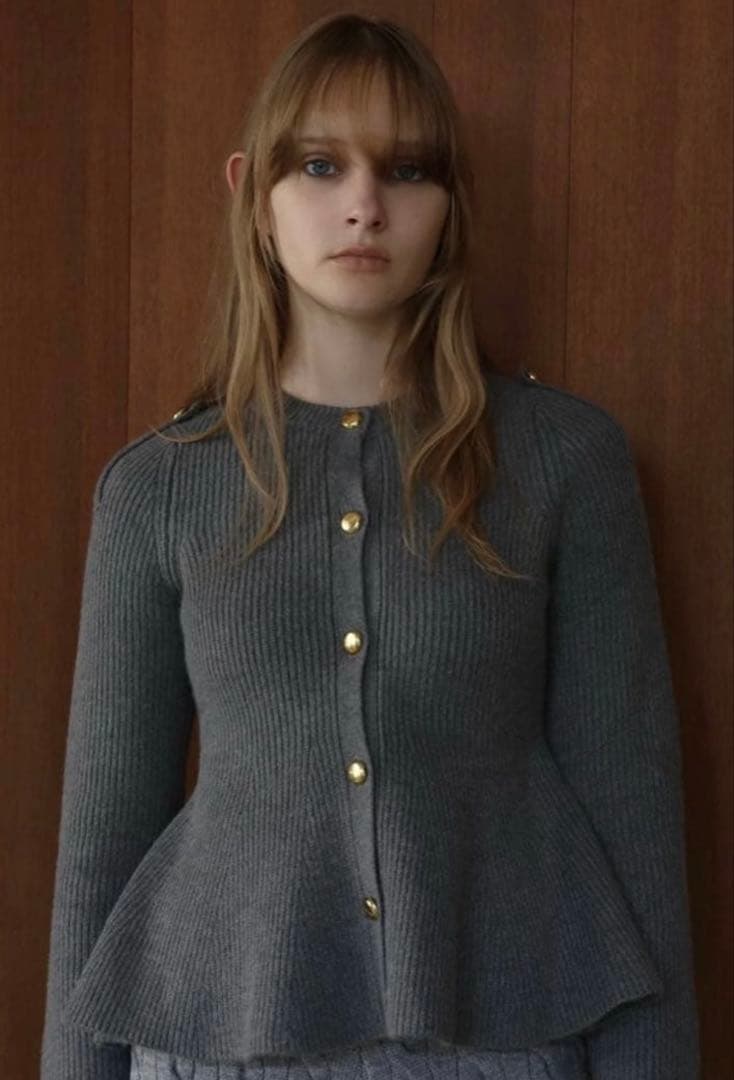 thetoe Rosen Peplum Cardigan S thetoé