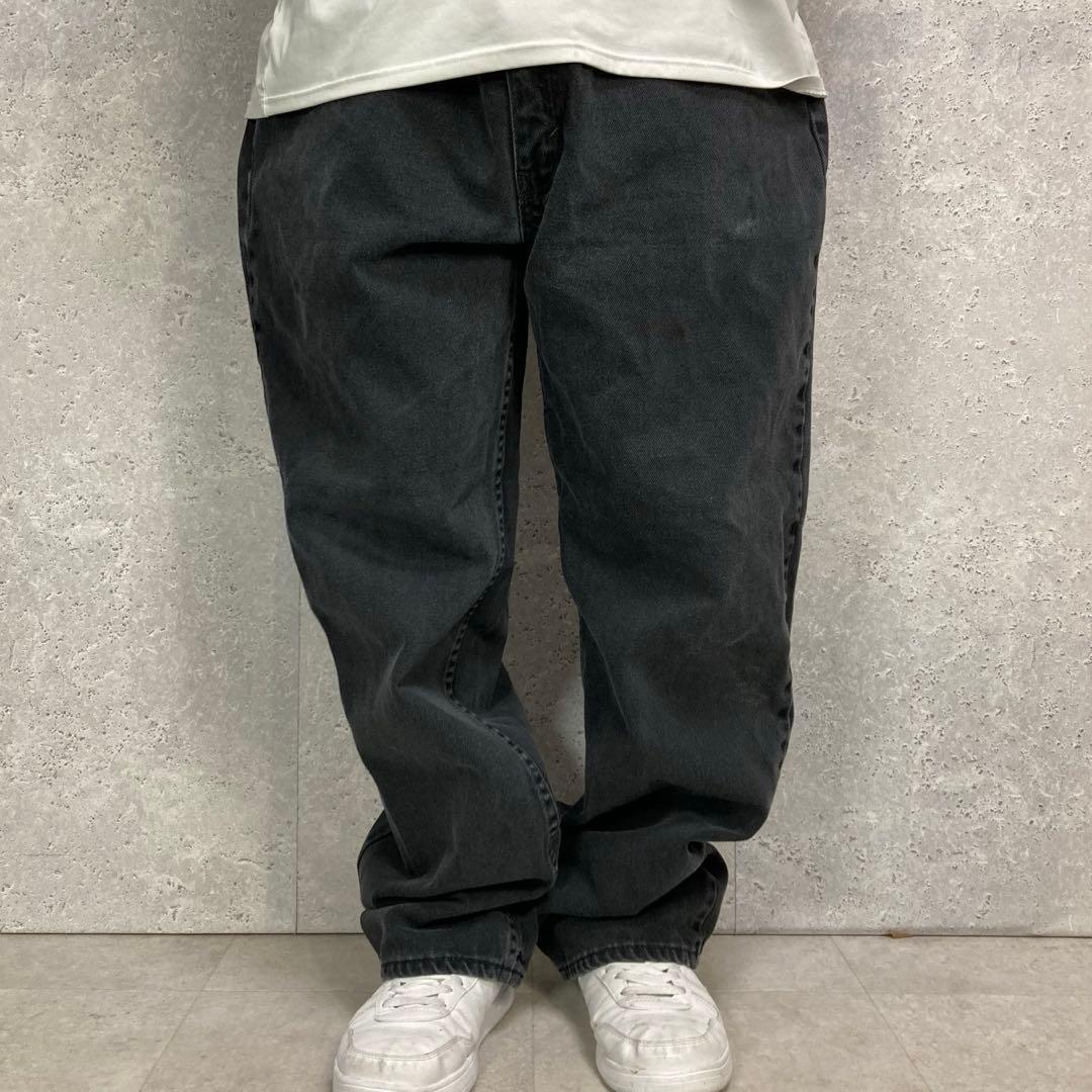 リーバイス550 バギー　ブラックデニム　ジーンズ　ビックサイズW42 L32